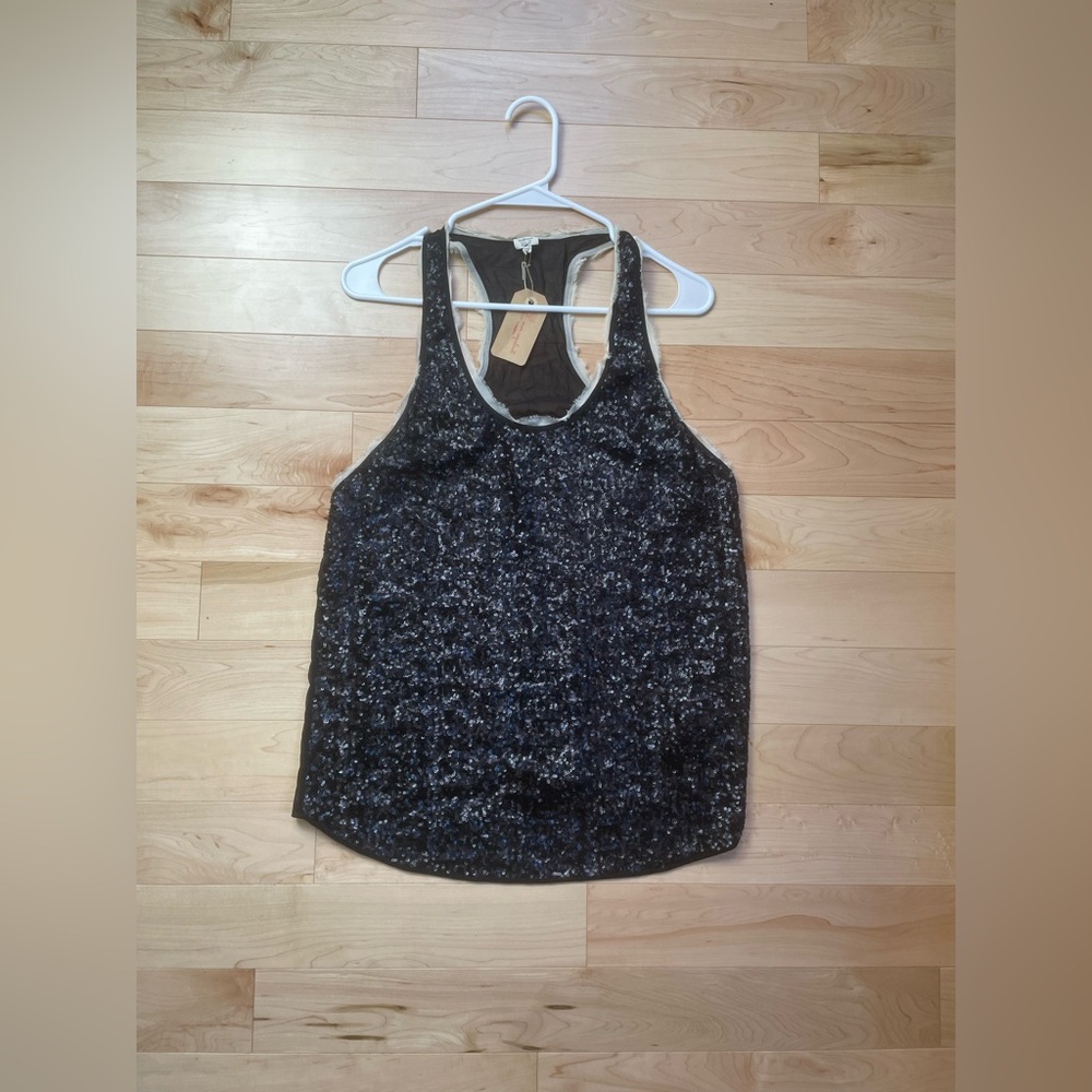 Wilfred sequin blouse, black, medium